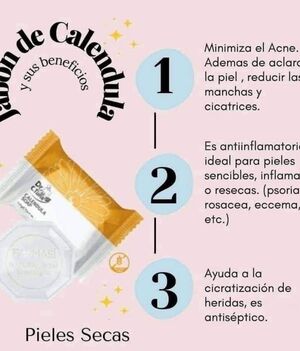 Calendula Soap for Dry Skin - White and Orange